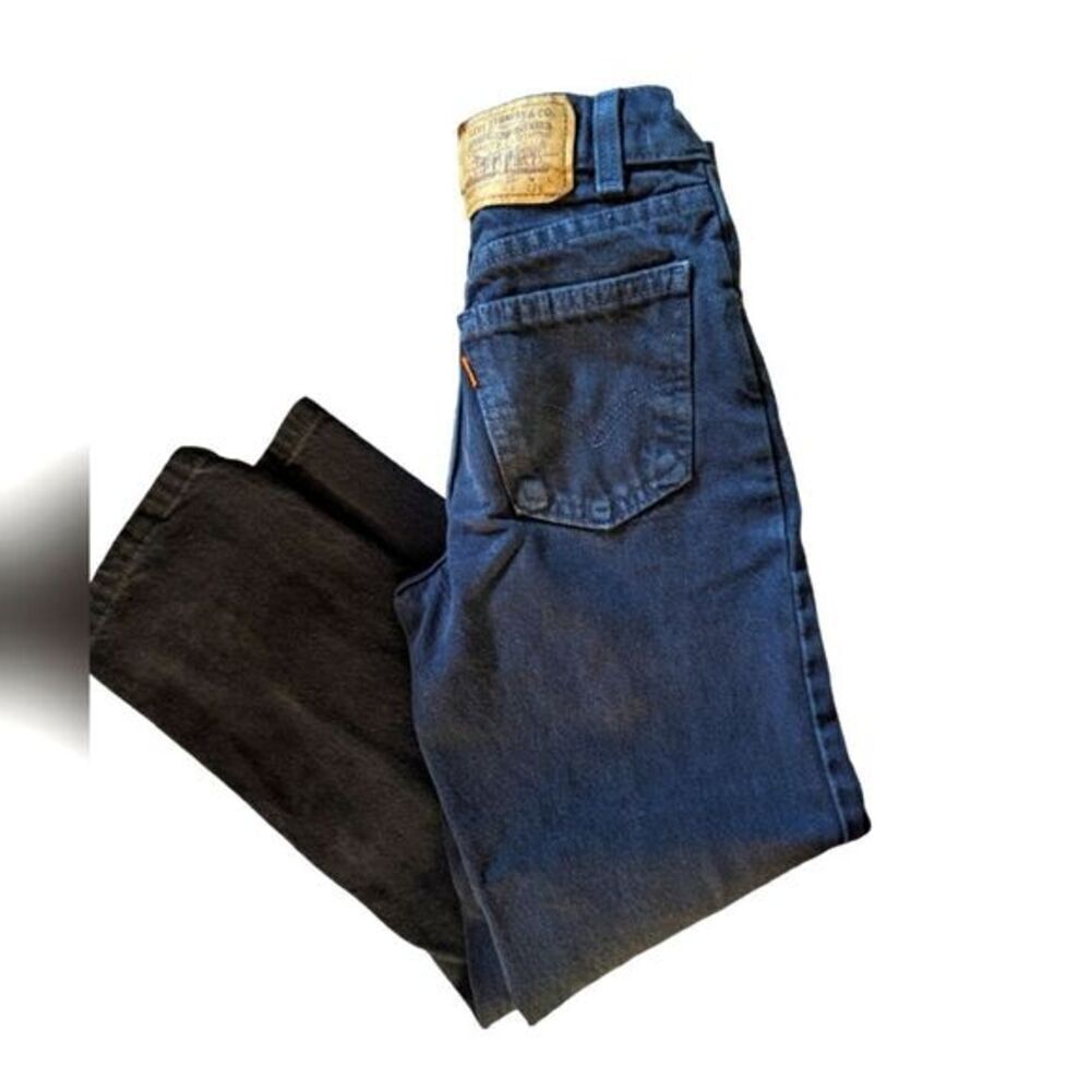 Levi's vintage‎ orange tab 550 relaxed fit blue jeans size 9 youth